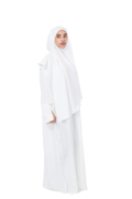 White Khimar Abaya Set